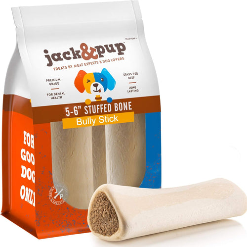 5–6" Large Filled Dog Bones (3 Pack) – Stuffed Shin Bones for Large Dogs, Long-Lasting Bone, High-Protein Dog Chews - Bully Stick Flavor