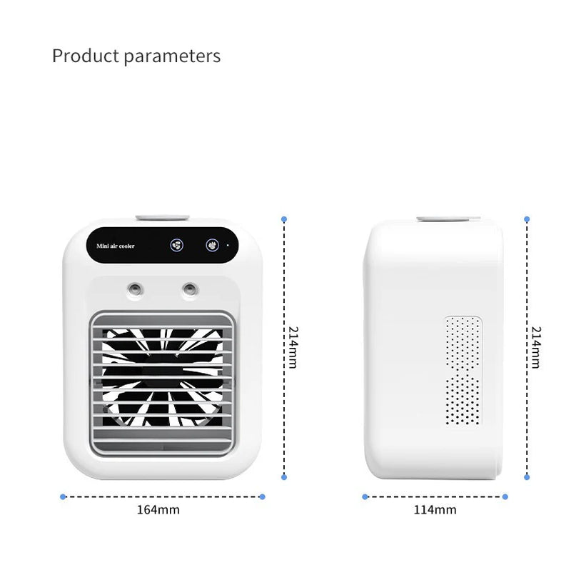 “Portable 3-In-1 Air Cooler Fan – Mini AC for Room, Office & Car | Fast Cooling + Humidifier | Ships from USA 🇺🇸 | Tiktok & Amazon Hot Seller!”