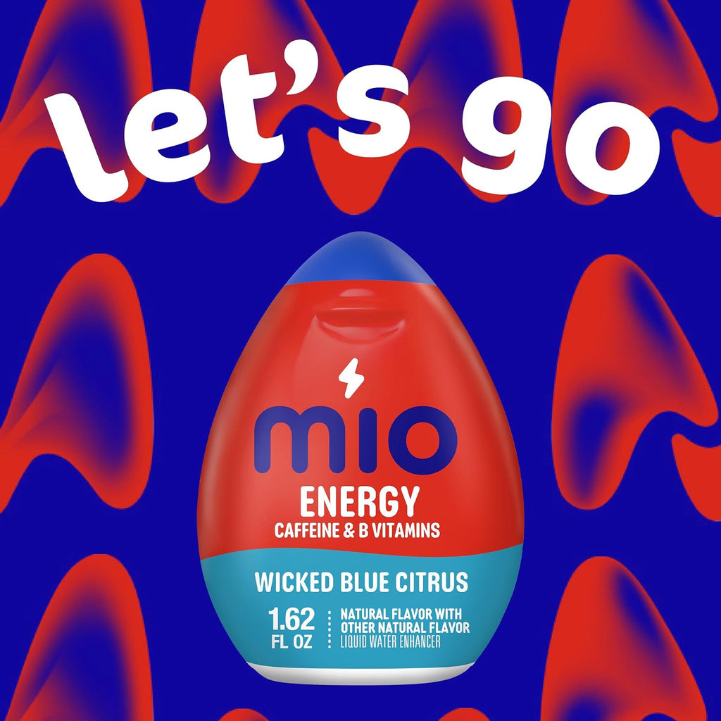 Energy Wicked Blue Citrus Flavored with Other Natural Flavor Liquid Water Enhancer, 1.62 Fl Oz Bottle (Pack of 3)