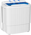 Portable Washer and Dryer, 16 Lbs Mini Small Washing Machine Combo with Spin Dryer, Compact Twin Tub Laundry Washer Machine for Apartments, Dorm, Rv, Camping, Blue