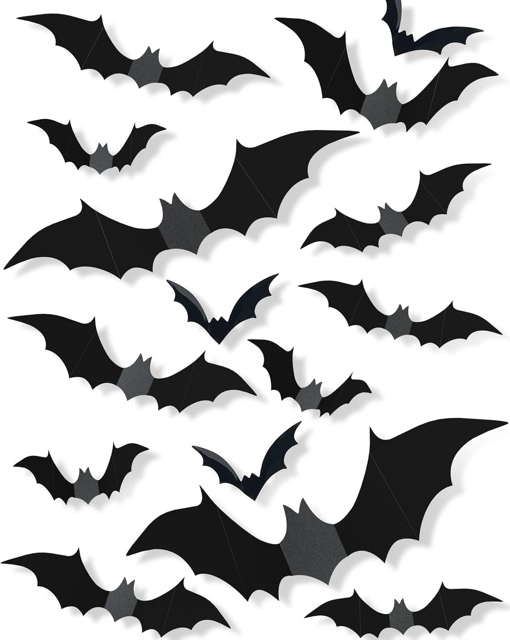 Transform Your Space with 120 Pcs 3D Halloween Bat Decorations - Perfect for Indoor and Outdoor Spookiness!