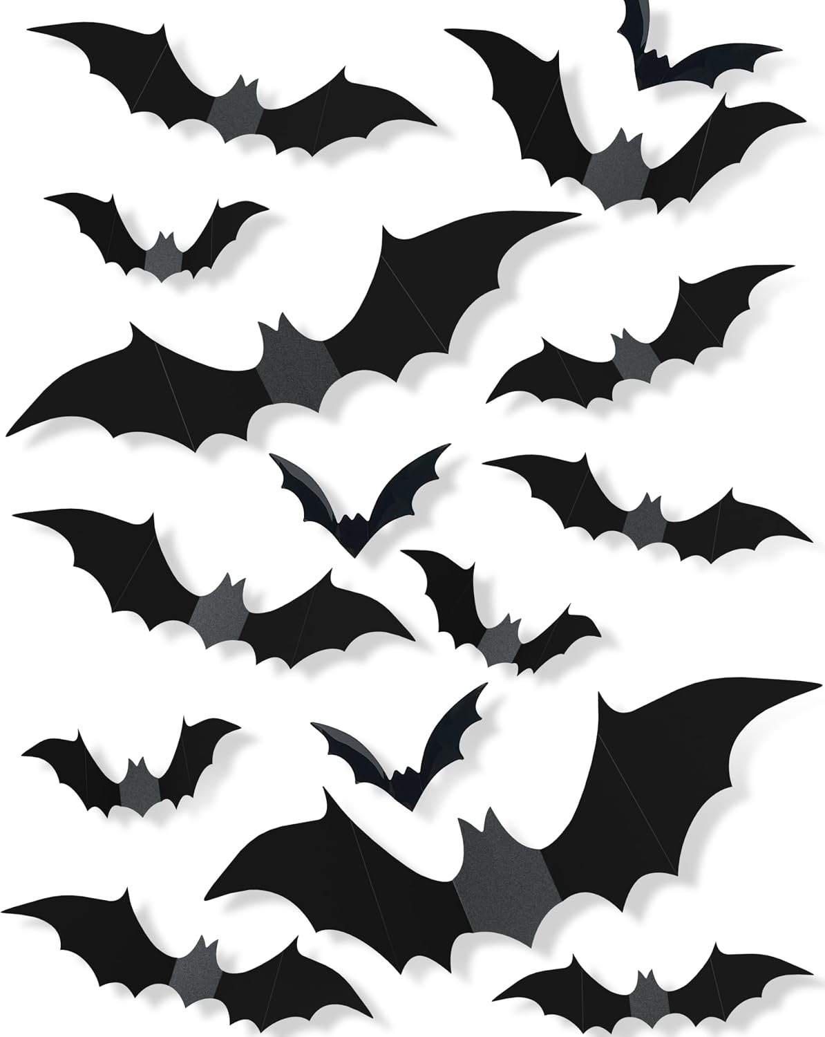 Transform Your Space with 120 Pcs 3D Halloween Bat Decorations - Perfect for Indoor and Outdoor Spookiness!