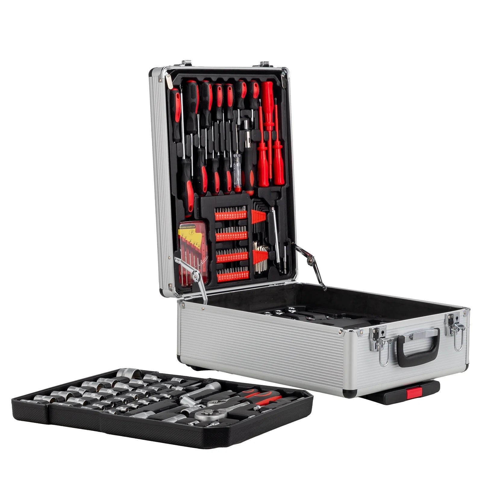 799 Pcs Tool Set, Household Repair Hand Tool Kit, Mechanics Tool Kit, with Trolley Case, Silver