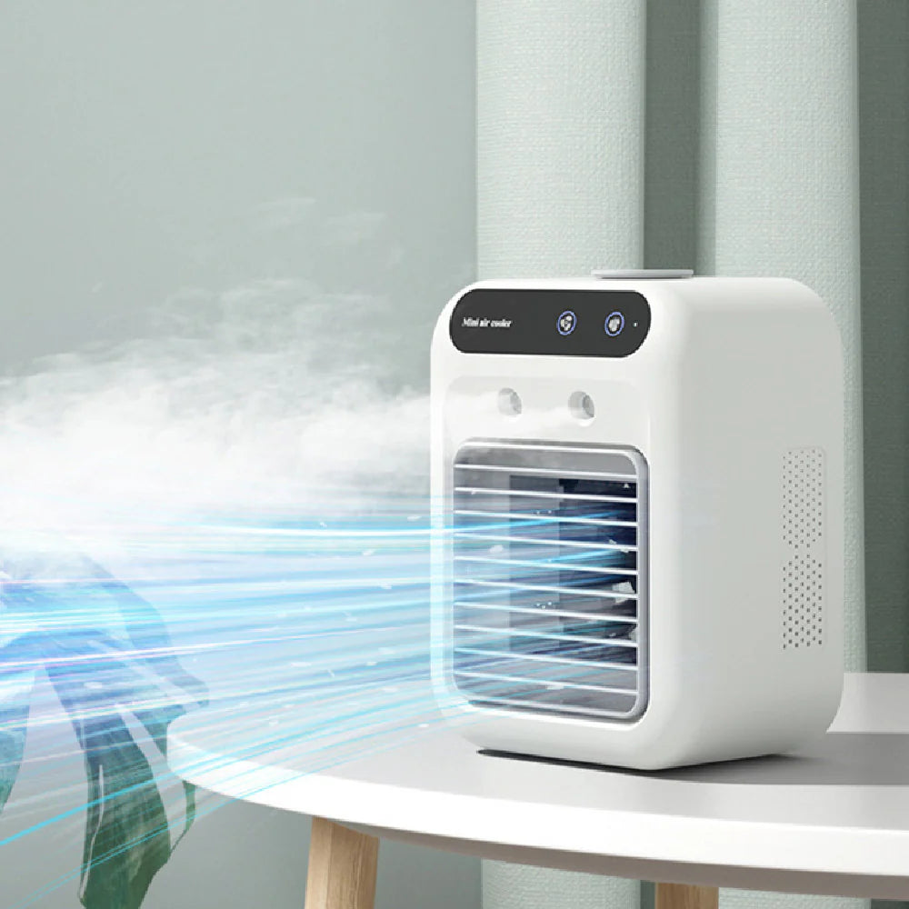 “Portable 3-In-1 Air Cooler Fan – Mini AC for Room, Office & Car | Fast Cooling + Humidifier | Ships from USA 🇺🇸 | Tiktok & Amazon Hot Seller!”