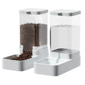 Automatic Cat Feeder and Water Dispenser in Set,Automatic Food Feeder and Waterer Set 3.3L with Pet Food Bowl for Small Medium Dog Pets Puppy Kitten Large Capacity