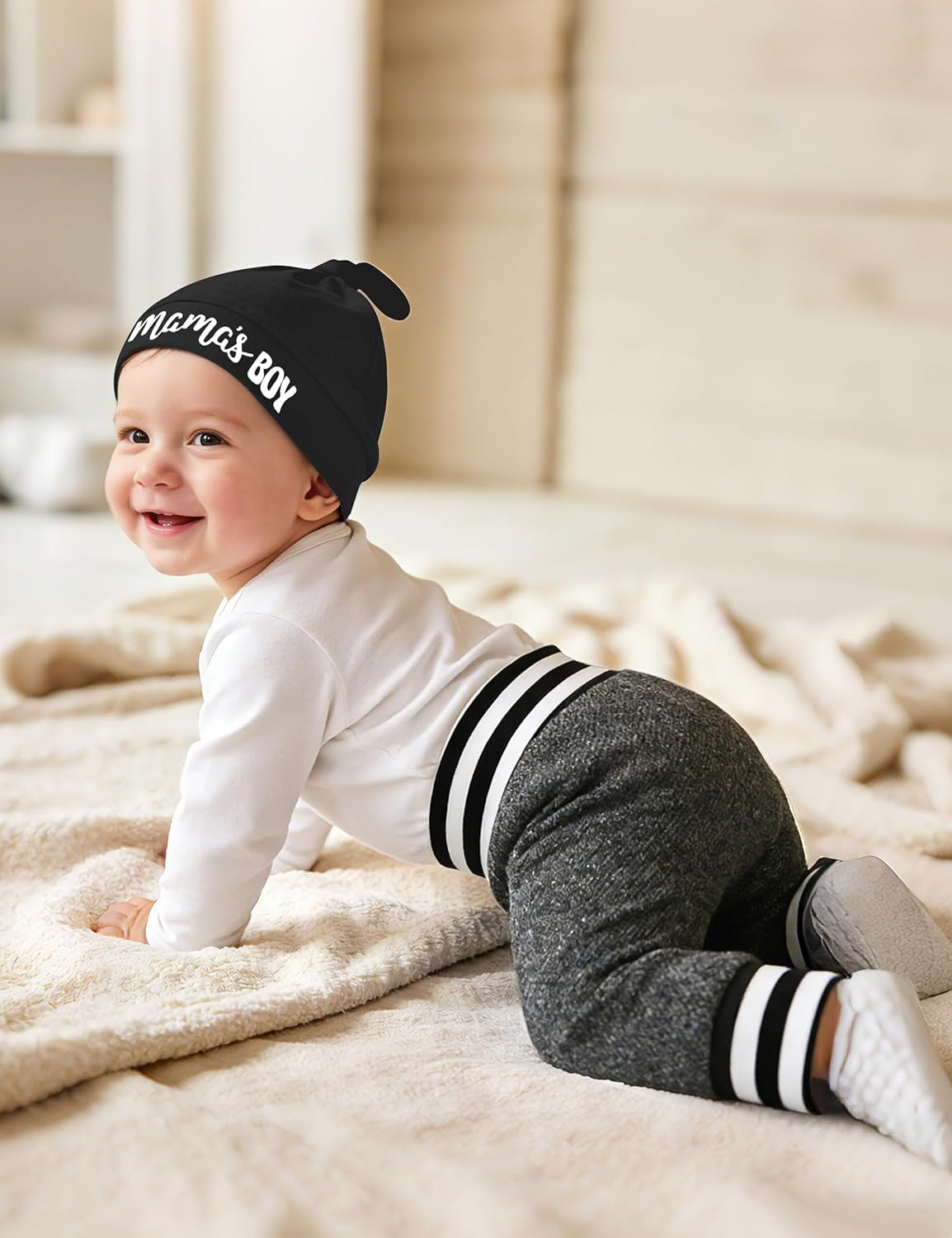 Baby Boy Clothes Tattoo Sleeve Funny Romper Bodysuit+Pants 3PCS Infant Outfits Set